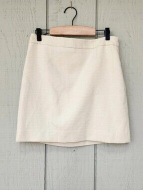 NWT The Limited Metallic Cream Mini Skirt Sz 2